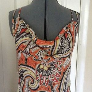 N Y & C Double Strap Drape Neck Slip Dress